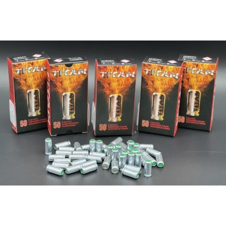 Umarex-Boîte de 50 balles à blanc Titan 9mm PAK-Bazooka-Shop