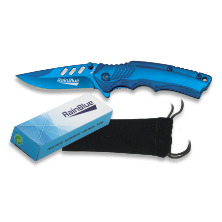 Couteau pliant bleu "Collection Rainblue" - Bazooka-shop