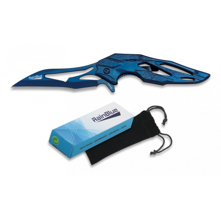 Couteau pliant bleu "Collection Rainblue" - Bazooka-shop
