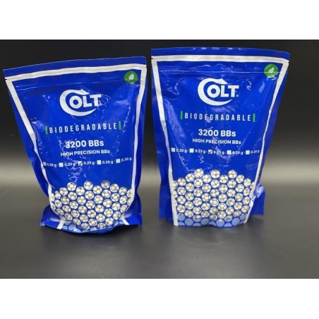 Billes BIO - 2X Sachet de 3200 Billes 0,25g pas cher - Cybergun