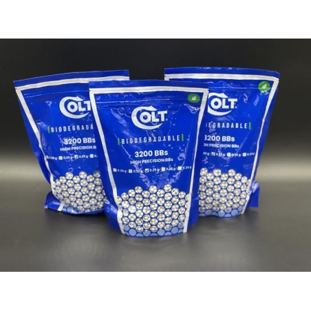 Billes BIO - 3X Sachet de 3200 Billes 0,25g pas cher - Cybergun