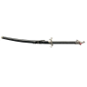 Katana "Black Dragon" noir avec lame acier non tranchante - Pas cher