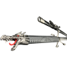 Katana "Black Dragon" noir avec lame acier non tranchante - Pas cher