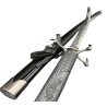 Katana "Black Dragon" noir avec lame acier non tranchante - Pas cher