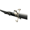 Katana "Black Dragon" noir avec lame acier non tranchante - Pas cher