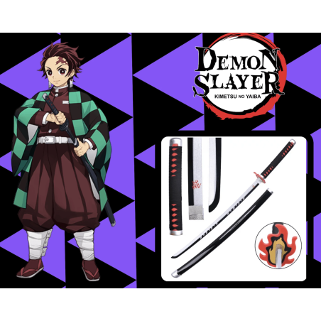 Katana réplique "Demon Slayer" Tanjiro Kamado V2 sur Bazooka-Shop