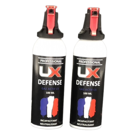 UX PRO / UMAREX - Lot de 2 Bombes Spray GAZ ACTIF CS 100 ml de défense