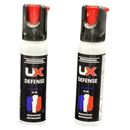 UX PRO / UMAREX - Bombe Spray GAZ ACTIF CS 25 ml de défense. Avec sécurité