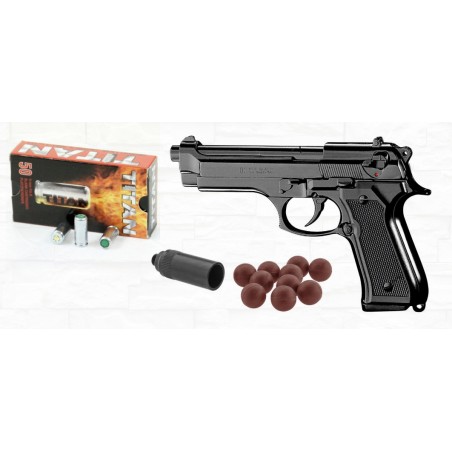 Réplique Beretta / Kimar92 à balle à blanc dans sa version Noir.