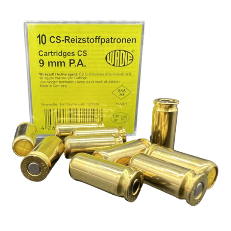 Munitions WADIE "Cartridges CS" 9mm PAK -  10 X munitions Gaz CS