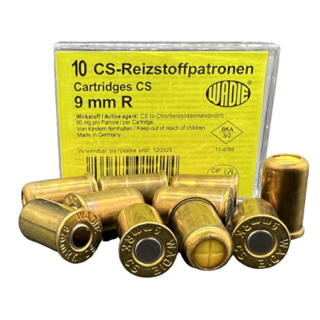 Munitions GAZ CS pour revolver X10  - WADIE "Cartridges CS" 9mm R