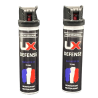 2X BOMBES de défense UX 75ML GAZ CS CAPOT CLAPET