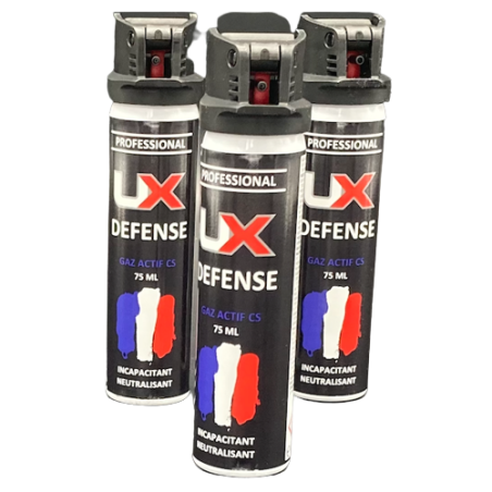 2X BOMBES de défense UX 75ML GAZ CS CAPOT CLAPET