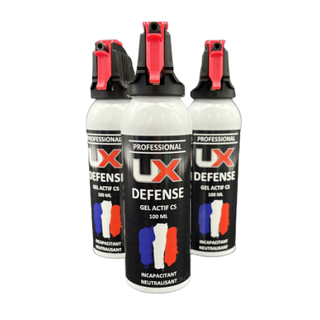 UX PRO / UMAREX - 3X Bombe Spray Gel actif CS 100 ml de défense UMAREX