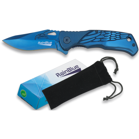 Couteau pliant Rainblue. Eagle lame 8 c.