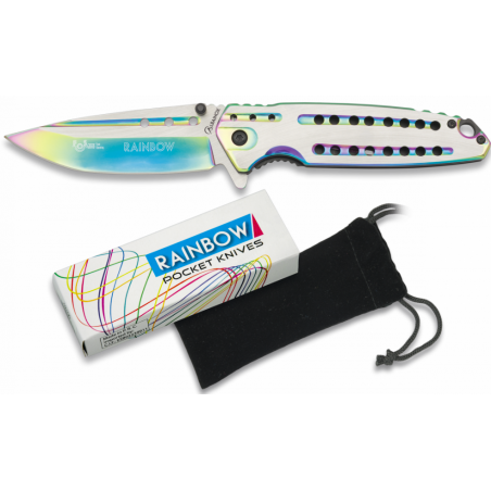 Couteau pliant FOS Rainbow. Étui. L 9.5 - Bazooka-shop.fr