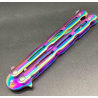 Couteau papillon rainbow - Collection arc-en-ciel - Bazooka-shop.fr