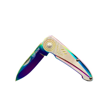 Couteau pliant- Albainox- couleur arc-en-ciel - Bazooka-shop.fr