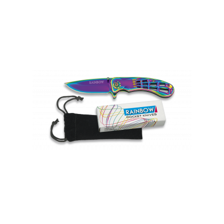 Albainox-Couteau pliant Rainbow toile d'araignée - Bazooka-shop.fr