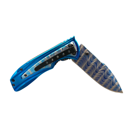 Couteau Pliant Rainblue - Albainox- bleu - Bazooka-shop.fr