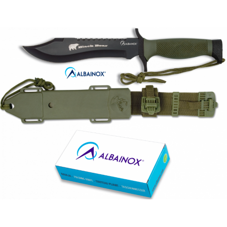 Albainox- Poignard de survie Albainox Black Bear - Pas cher
