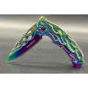 Couteau pliant Rainbow flammes- Albainox- arc-en-ciel - Bazooka-shop.fr
