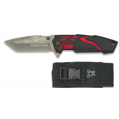 Couteau pliant -Albainox- noir/ rouge - Bazooka-shop.fr