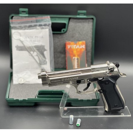 Réplique Beretta / Kimar92 à balle à blanc dans sa version Chromé.
