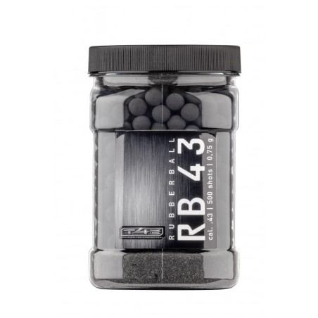 BILLES CAOUTCHOUC ENTRAINEMENT CAL 43 X500 - RB PRAC-SERIES - Bazooka-shop.fr