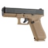 GLOCK 17 GEN5 - COYOTE - 9MM PAK - Pistolet d'alarme à balle à blanc + 50 munitions + Embout Seft-Gomme