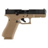 GLOCK 17 GEN5 - COYOTE - 9MM PAK - Pistolet d'alarme à balle à blanc + 50 munitions + Embout Seft-Gomme