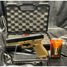 GLOCK 17 GEN5 - COYOTE - 9MM PAK - Pistolet d'alarme à balle à blanc + 50 munitions + Embout Seft-Gomme