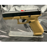 GLOCK 17 GEN5 - COYOTE - 9MM PAK - Pistolet d'alarme à balle à blanc + 50 munitions + Embout Seft-Gomme