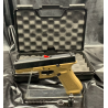 GLOCK 17 GEN5 - COYOTE - 9MM PAK - Pistolet d'alarme à balle à blanc + 50 munitions + Embout Seft-Gomme