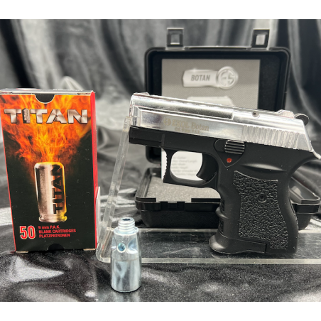 Avec un format miniature, le pistolet Tuna est l'un des plus petits pistolets à blanc.