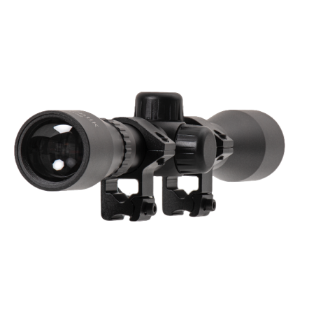 Lunette de loisir, idéale pour le tir de 50 à 100m. Cette lunette est parfaitement adaptée aux carabines 4.5 et 22LR.