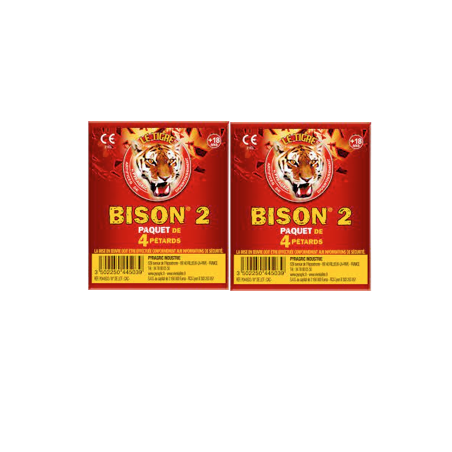 Paquet de 6 Pétard à mèche Bison 2 - Artifice
