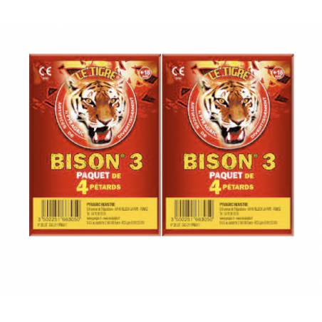 Paquet de 6 Pétard à mèche Bison 3 - Artifice