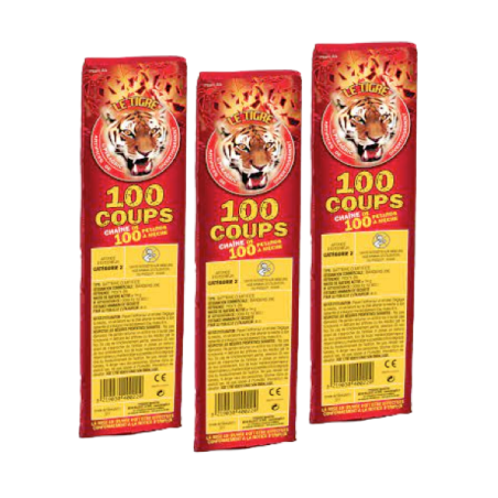 Un incontournable ! La mitraillette de pétard "Le tigre" 100 coups