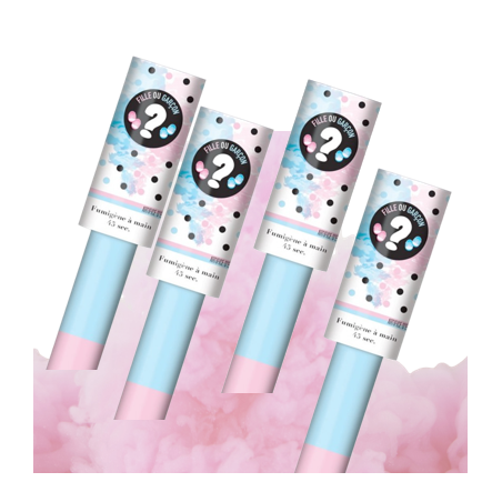 "Spécial Baby Shower" Fumigène à main Rose intense 45" - Le Tigre