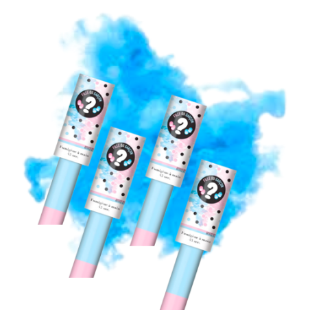 "Spécial Baby Shower" Fumigène à main Bleu intense 45" - Le Tigre