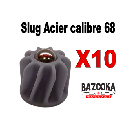 Slug acier - "Destroyer" X10 - HDR68 /HDS68- Promo pas cher sur Bazooka-shop.fr