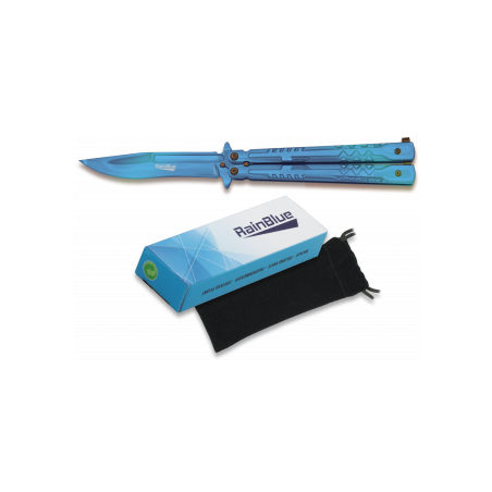Couteau papillon "Collection Rainblue" - Lame 10 cm