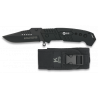 Couteau pliant K25 revêtu noir - Lame 8.5cm