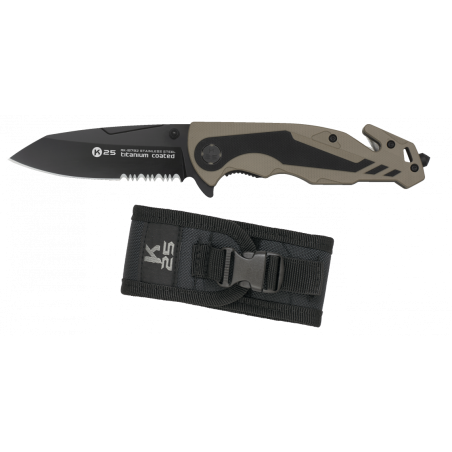 Couteau pliant K25 avec clip ceinture - Promotion et livraison gratuite dés 49,90€ !!!