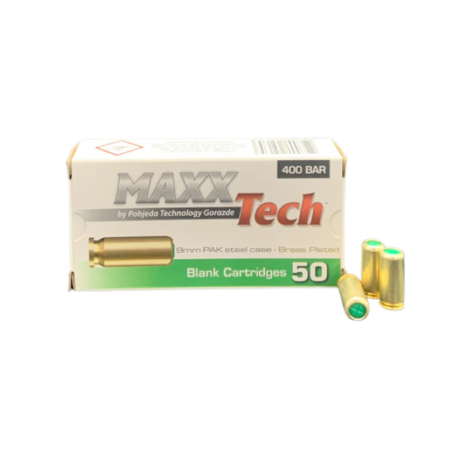 Maxx tech 50 Munition-9mm PAK-Bal a blanc
