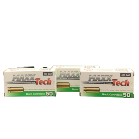 Munitions Maxxtech 9mm PAK - Balles a blanc