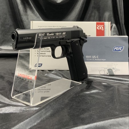 Superbe réplique billes acier - PISTOLET Colt 1911 US CO2 4.5mm -BBS