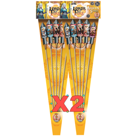 Feu d'artifice - Fusees " Arwen " X 5 pieces - 2 lots