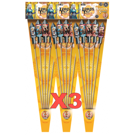 Feu d'artifice - Fusees " Arwen " X 5 pieces - 3 lots
